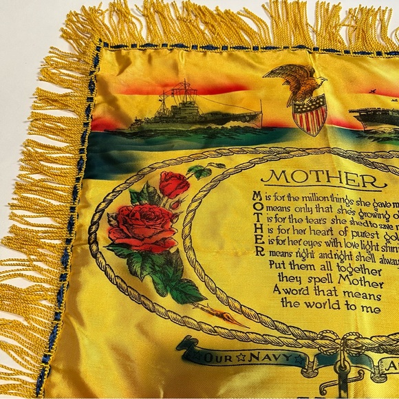 Vintage Accents Vintage 94 1949 Us Navy Acetate Pillow Cover Mother